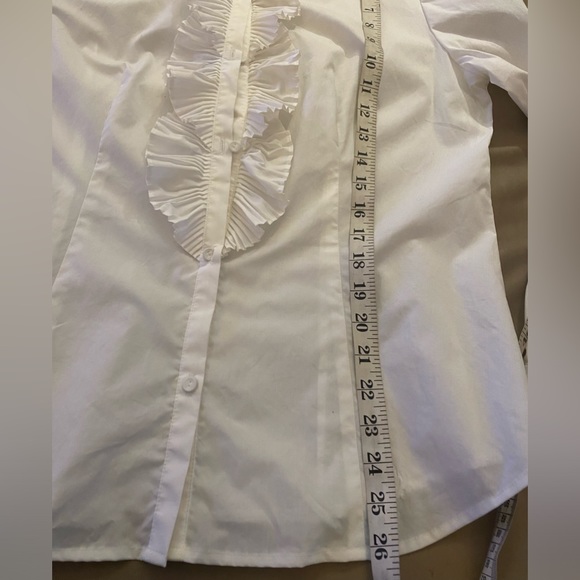 Talbots front ruffle blouse - Picture 7 of 9
